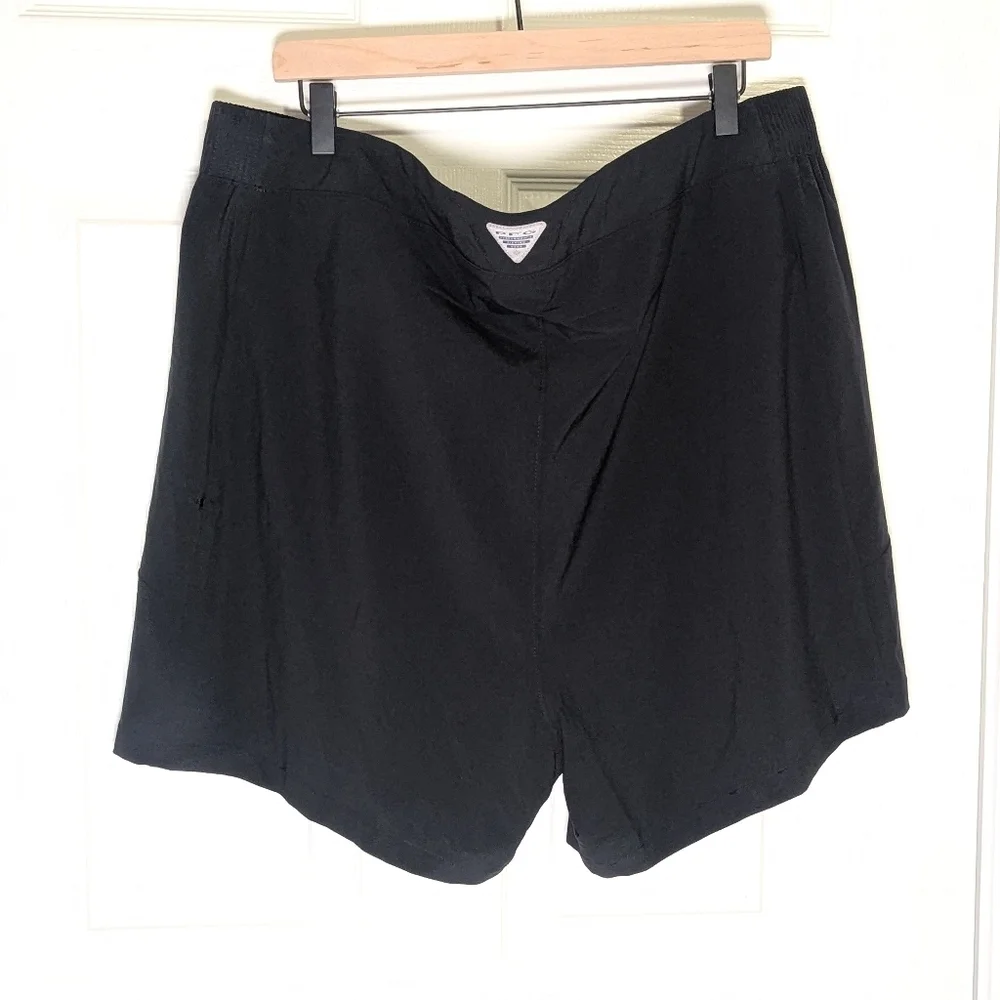 Columbia PFG Performance Fishing Gear Shorts Black Mens 2XL Athletic Outdoor